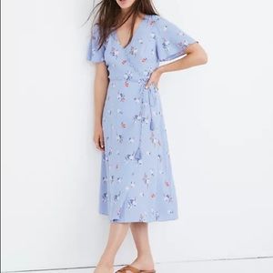 Madewell Button-Wrap Midi Dress in Aloha Floral